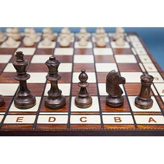 Schachspiel und Schachfiguren Holz SQUARE 41 x 41 cm SENATOR LUX Schach