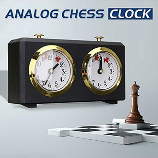 GCDN Schach-Timer Professionelle Schachuhr Spieluhr Timer Analog Uhr Schach-Timer