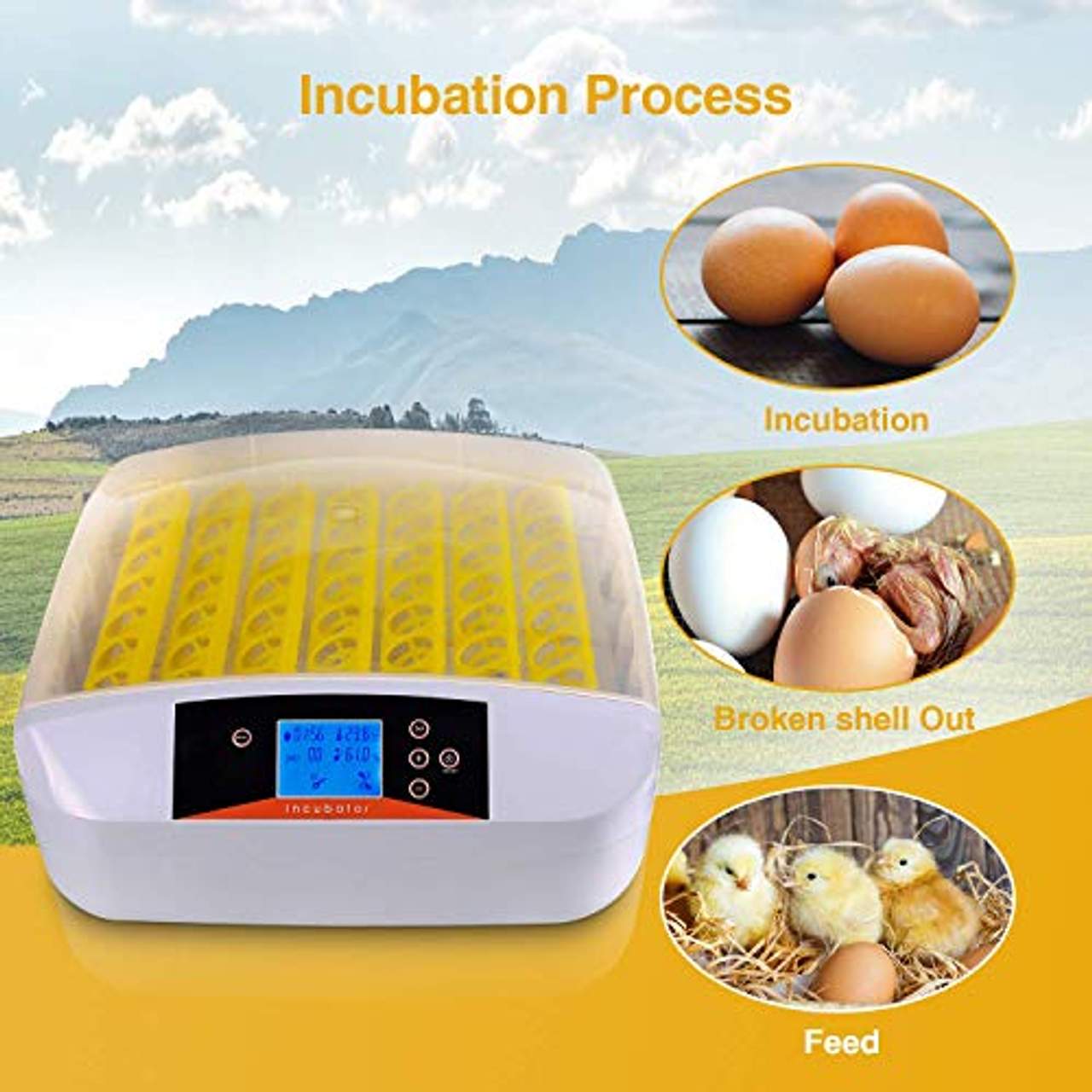 Brutmaschine Vollautomatisch 56 Hühner Eier Brutgerät