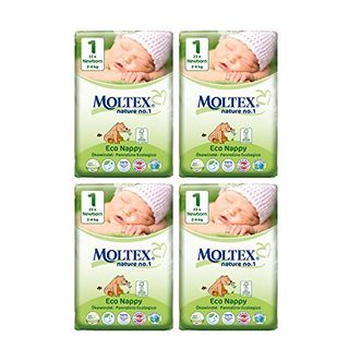 Moltex Packung mit 4 Moltex Newborn Windeln Größe 1