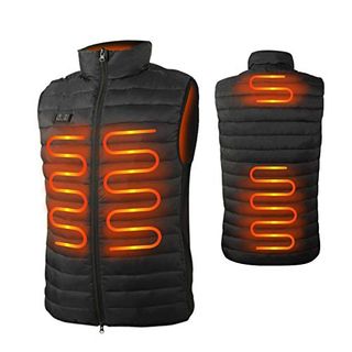 HATMIG Beheizte Weste mit 10000mah Akku Beheizbare Jacke 3 Einstellbar Temperatur Warme USB Elektrische Heizweste für Herren Damen