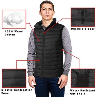 HATMIG Beheizte Weste mit 10000mah Akku Beheizbare Jacke 3 Einstellbar Temperatur Warme USB Elektrische Heizweste für Herren Damen