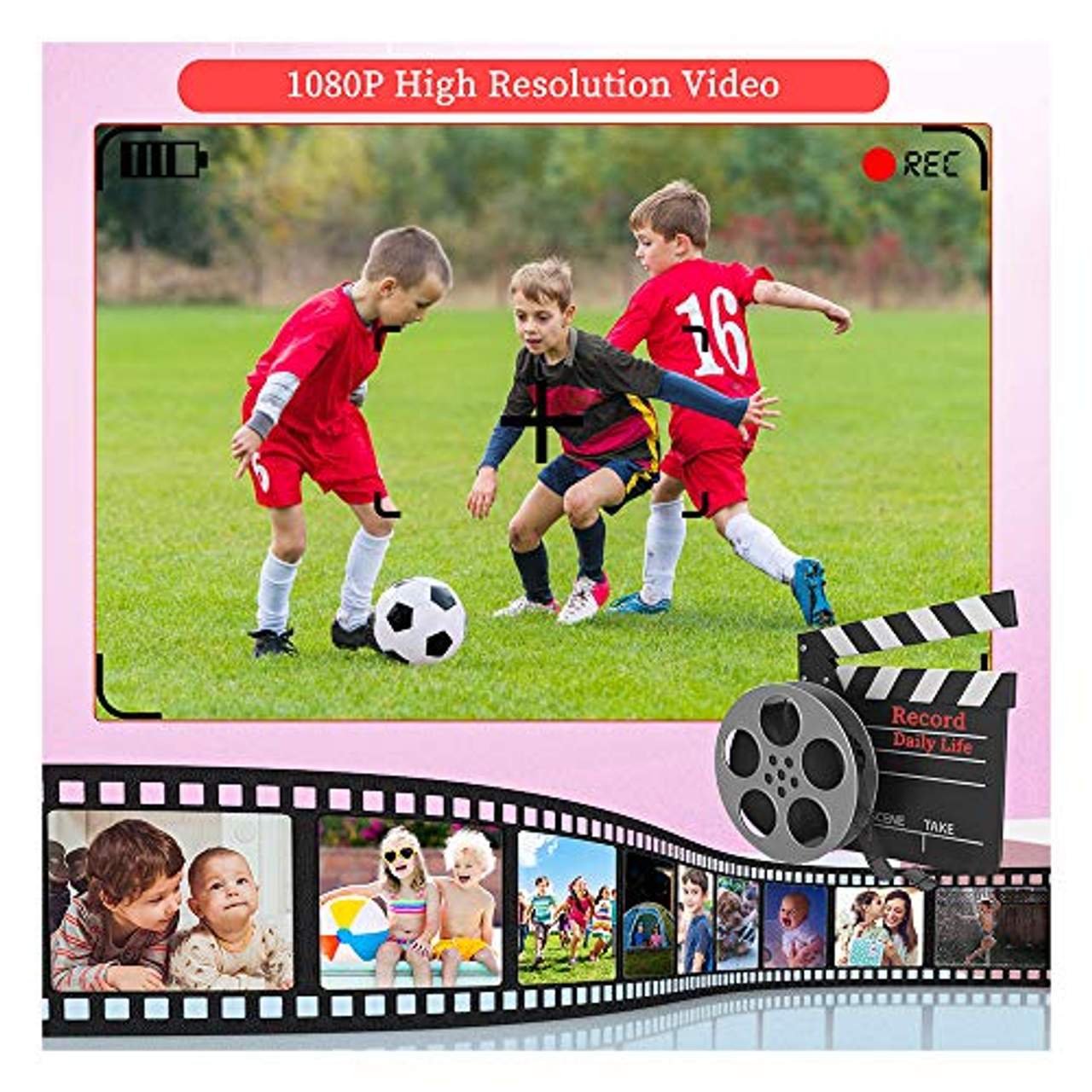 GREPRO Kinder Kamera 1080PHD 40MP Fotoapparat Kinder
