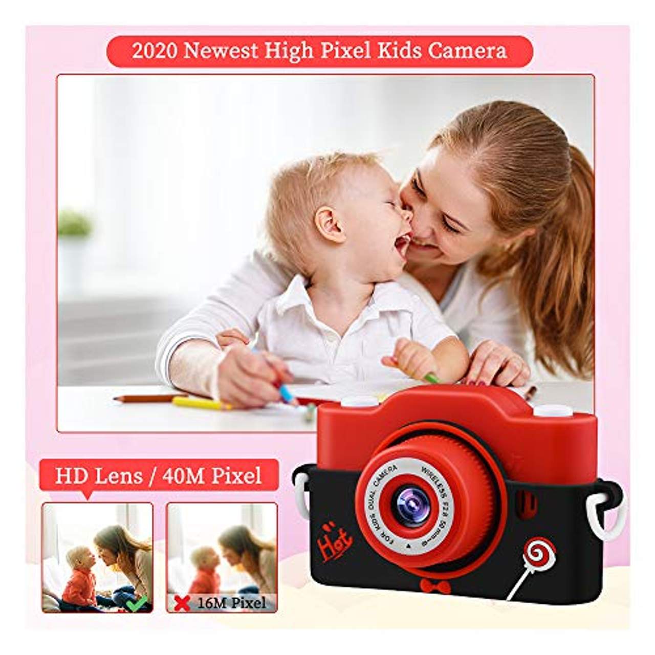 GREPRO Kinder Kamera 1080PHD 40MP Fotoapparat Kinder