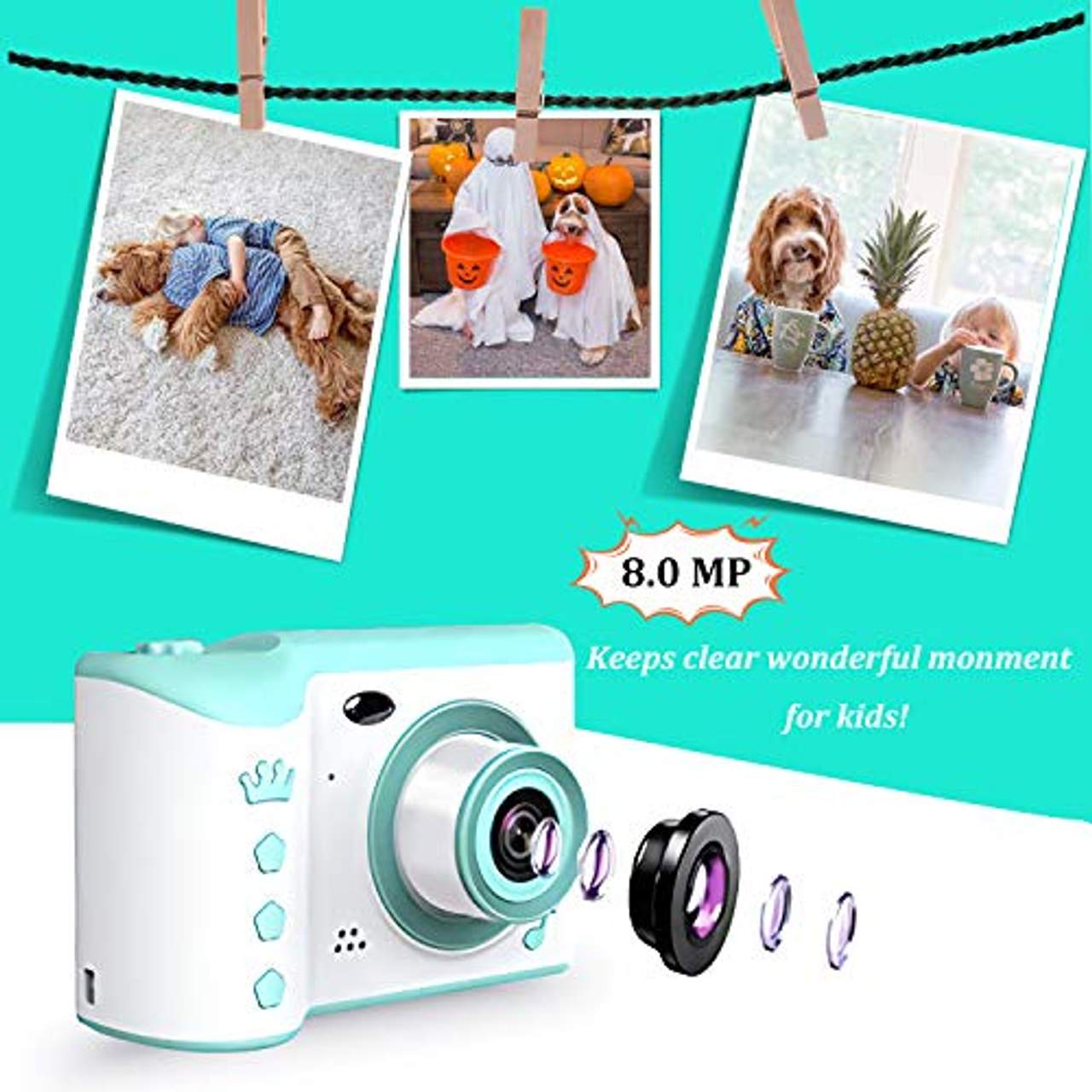 BJLBOJEY Kinderkamera BJLBOJEY 1080P HD Selfie Kamera 2.8 Inch HD Touchscreen 