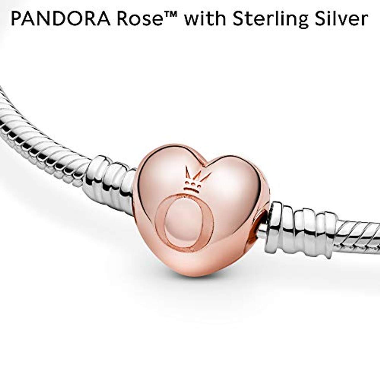 Pandora Moments Schlangen-Gliederarmband mit Herz-Verschluss