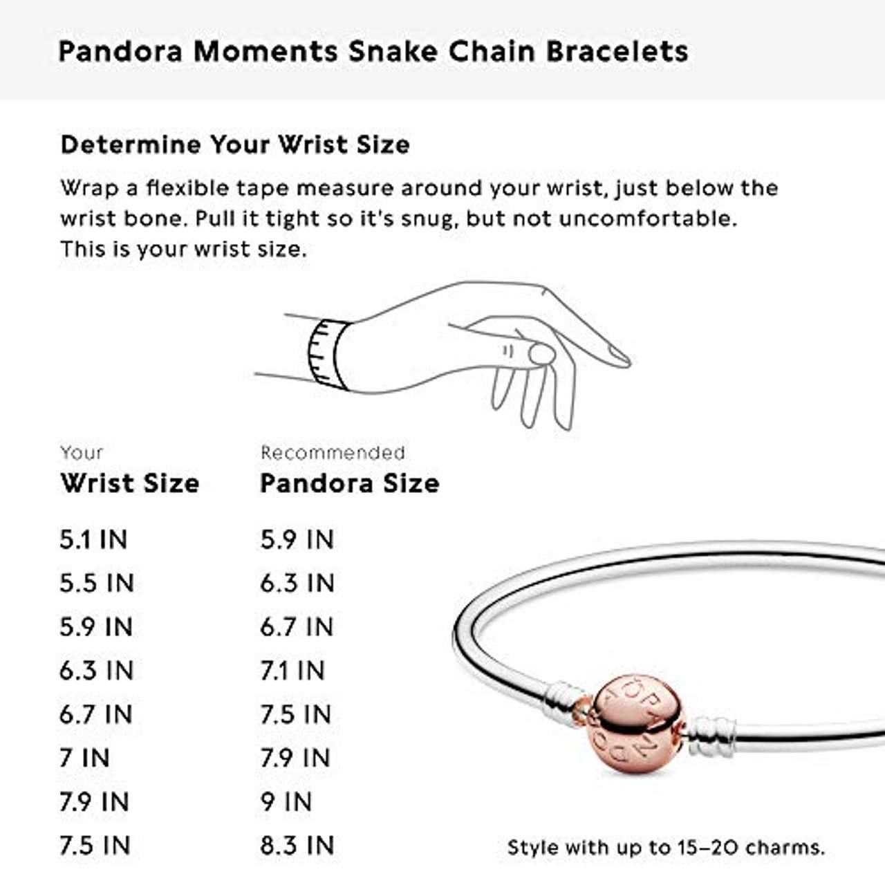 Pandora Damen-Armreifen 925 Sterlingsilber 580713-21