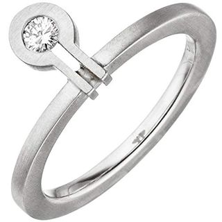 Jobo Damen Ring 950 Platin matt 1 Diamant Brillant 0,07ct