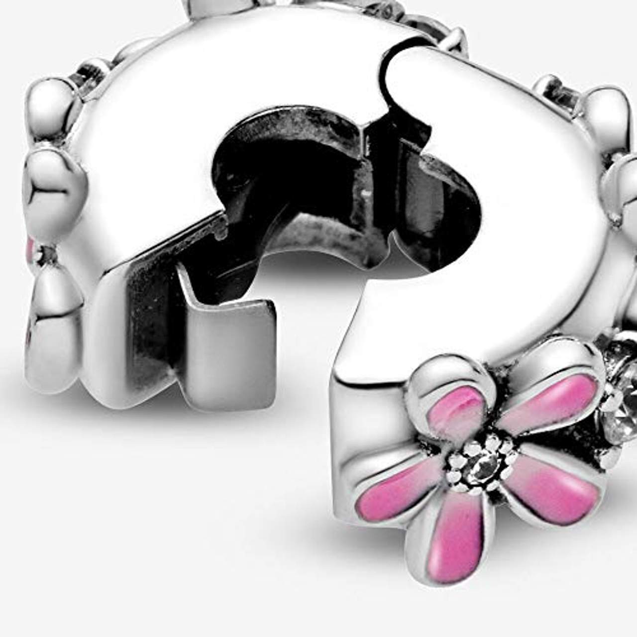 Pandora Rosafarbenes Gänseblümchen Clip-Charm