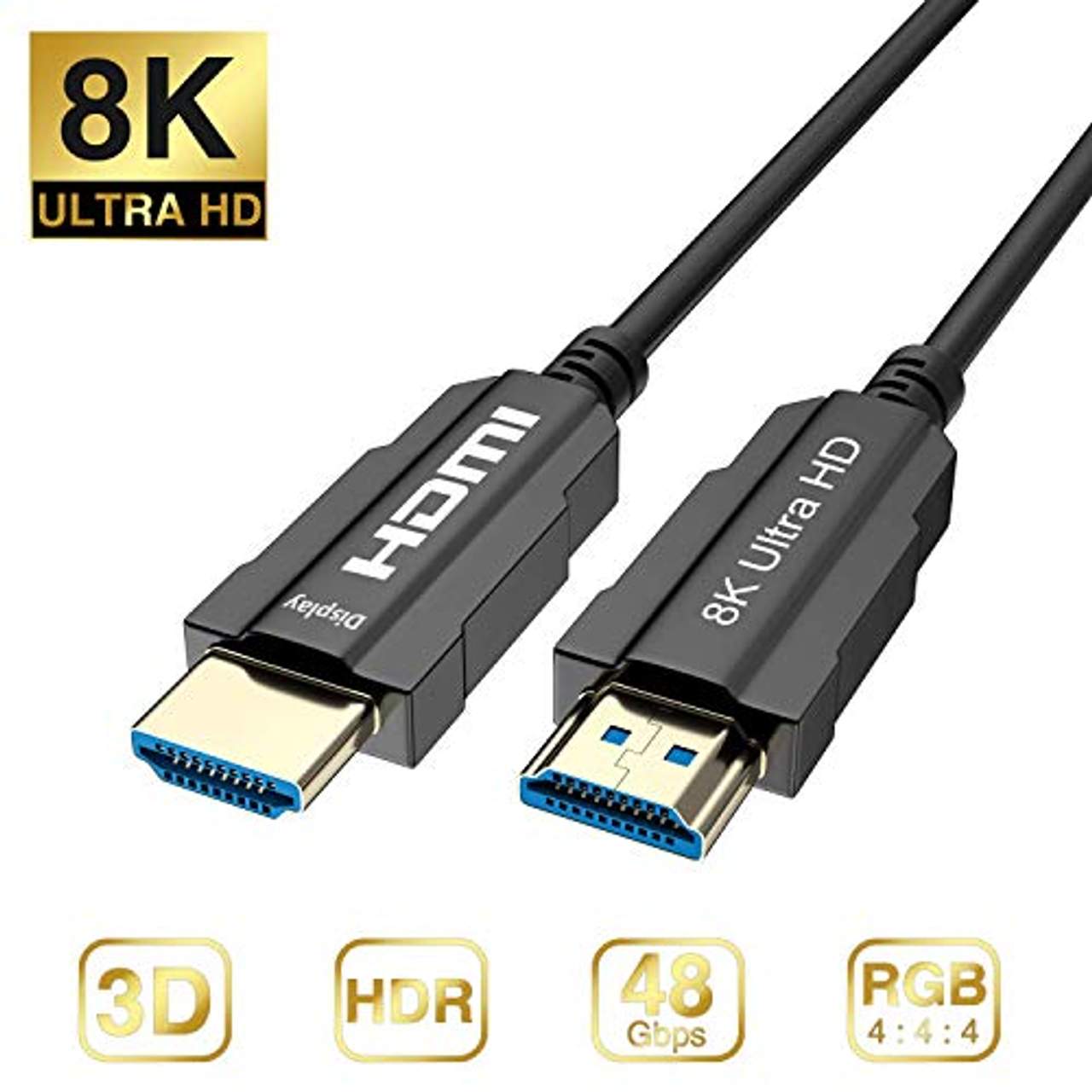 CABLEDECONN 8K Optic Hdmi Cable Real UHD HDR 8K 48Gbps 8K@60Hz 4K@120Hz Hdmi