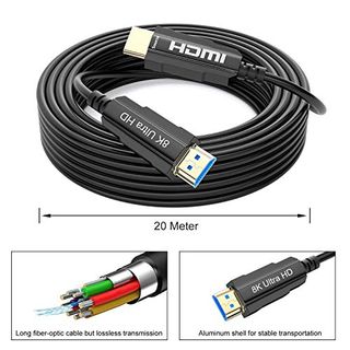 CABLEDECONN 8K Optic Hdmi Cable Real UHD HDR 8K 48Gbps 8K@60Hz 4K@120Hz Hdmi