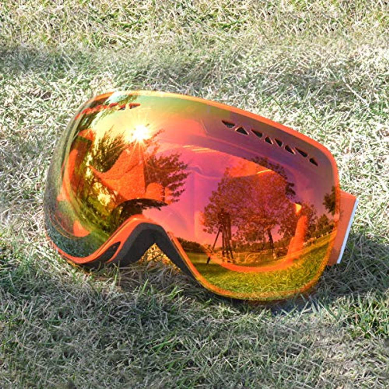 Supertrip Skibrille Damen Herren Snowboardbrille verspiegelt