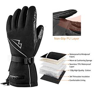 Winter Handschuhe Thermo Fahrradhandschuhe Touchscreen Wasserdicht Warm Unisex 