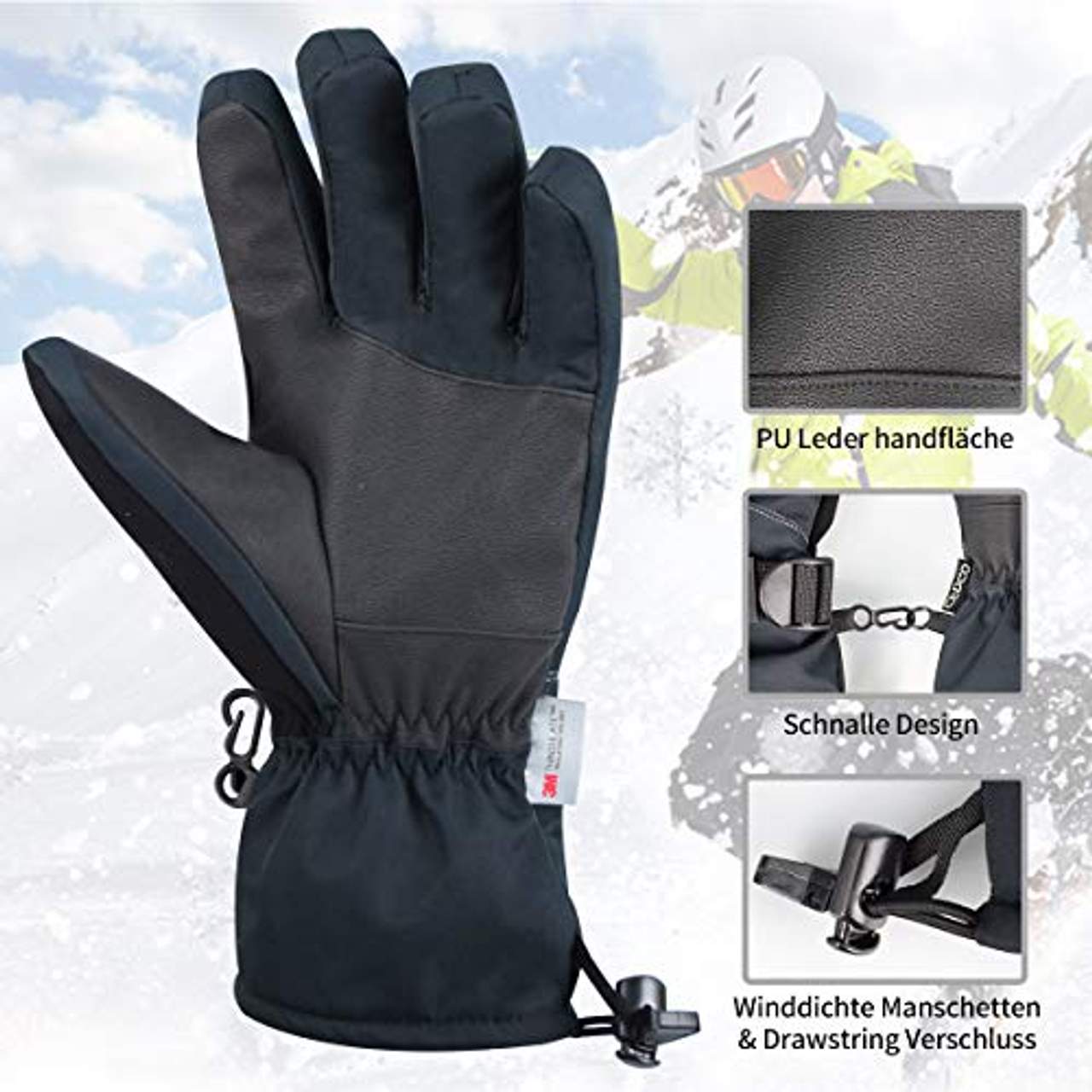 Opard Handschuhe Skihandschuhe Winterhandschuhe Thermohandschuhe