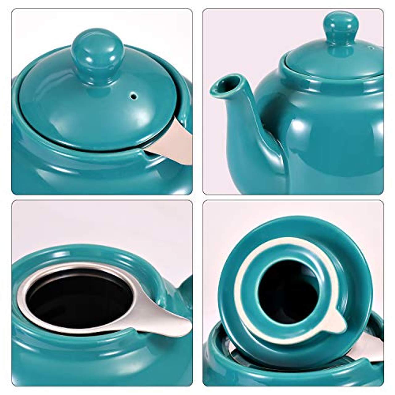 Urban Lifestyle Teekanne Teapot Klassisch Englische Form aus Keramik Oxford 1,2L