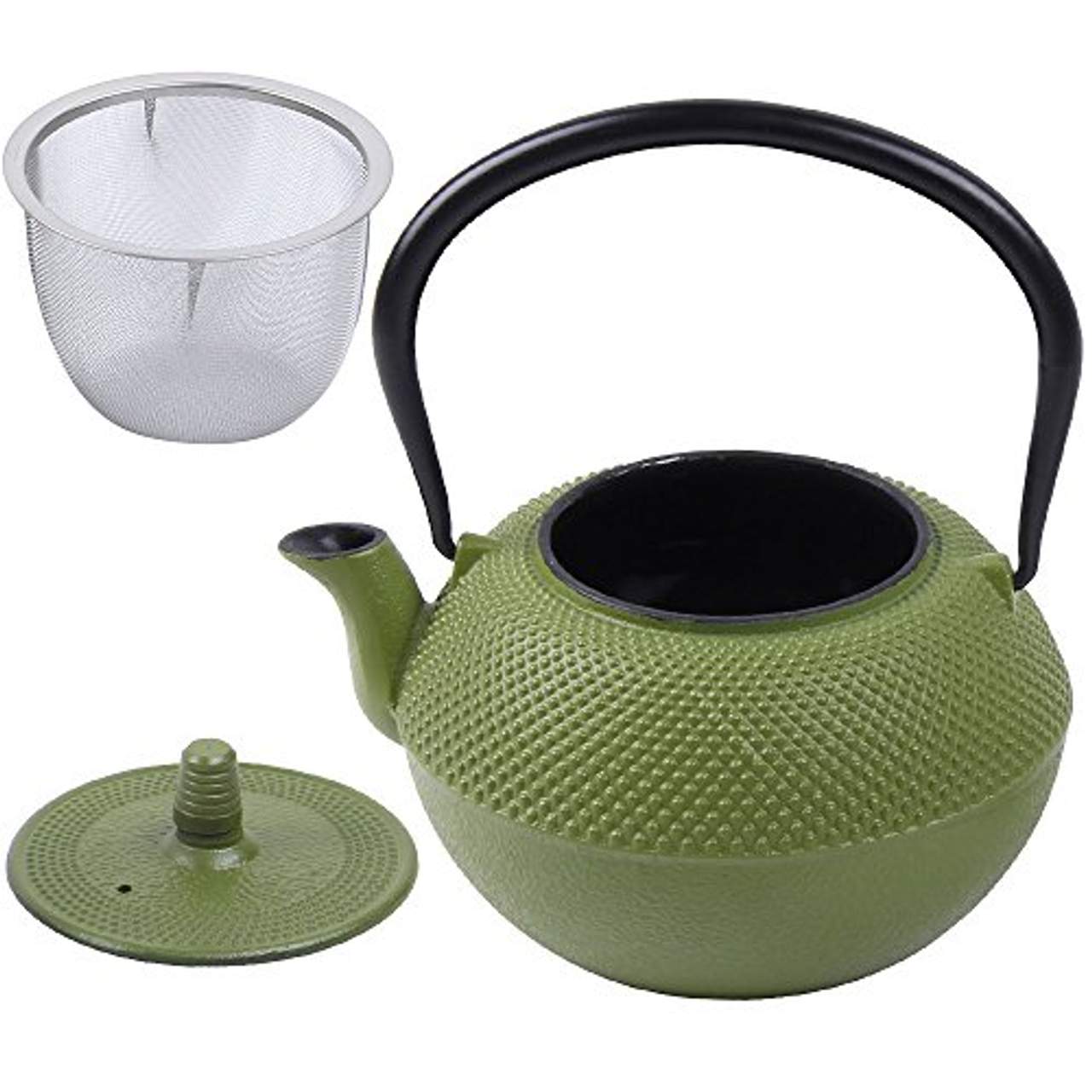 Teekanne Gusseisen 1,25 Liter Teekessel Grün Tee Kanne