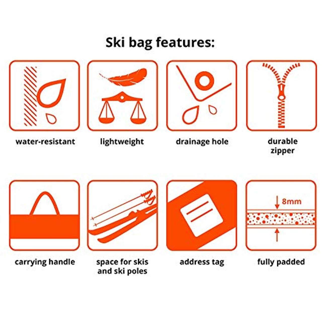 SnowSport Double Ski Bag Skitasche Skisack Prestige