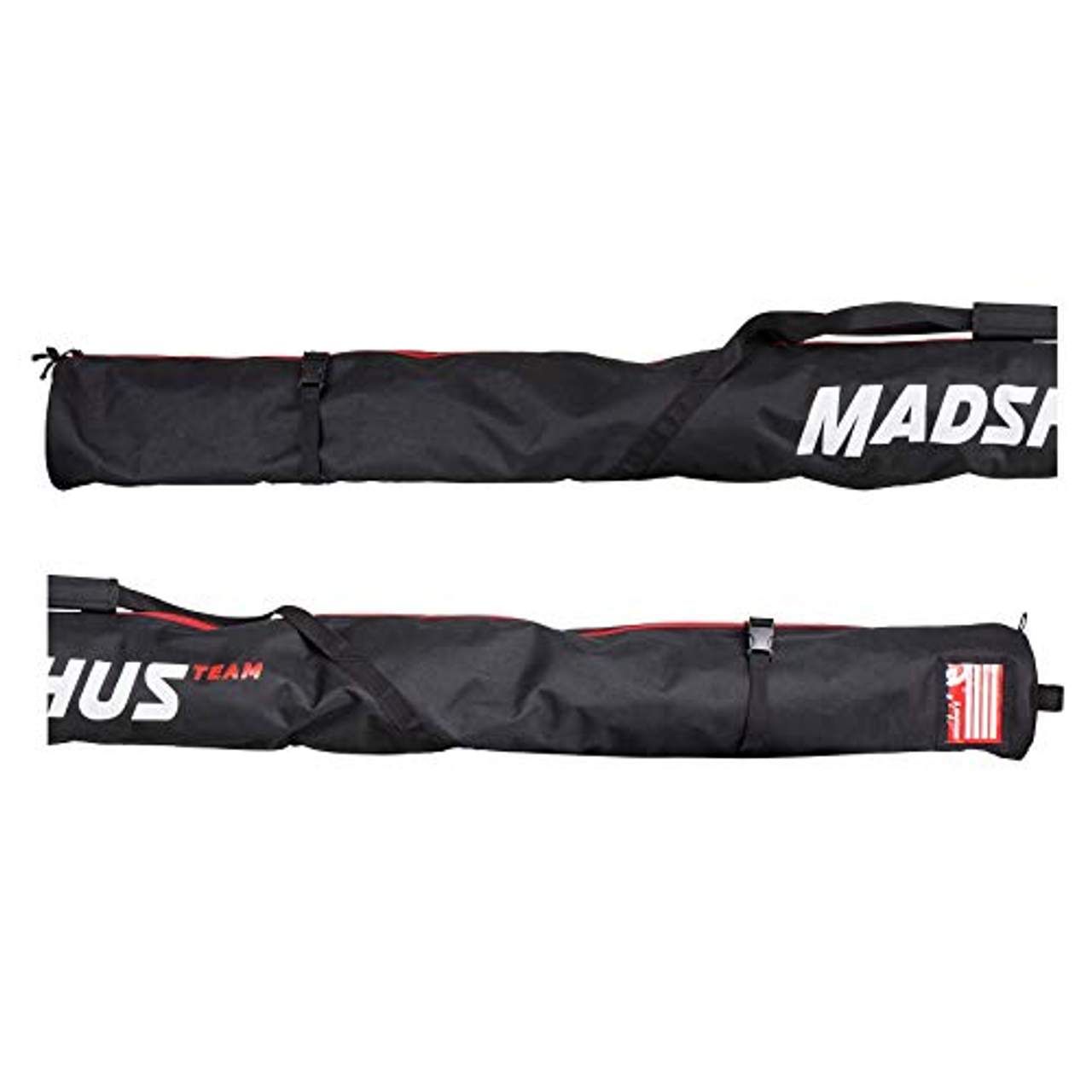 Madshus Unisex Erwachsene Langlauf SKI Bag 1-2 Pairs Farbe: black-white-18D4501.1.1.1SIZ