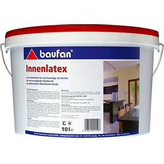 Baufan Innenlatex Latexfarbe matt weiß scheuerbeständig 10l