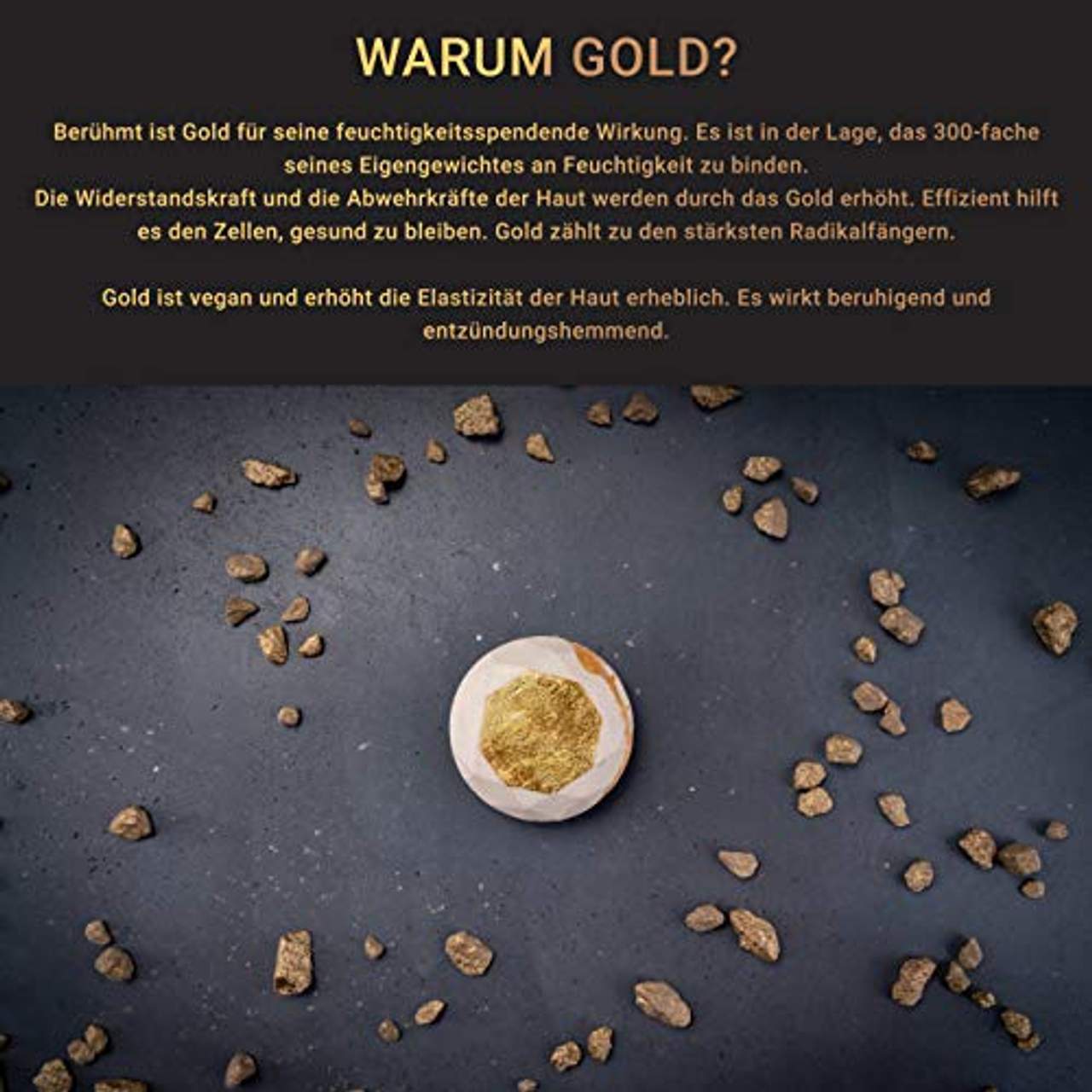 EXCLUSIVE Natur Bio Seife mit Gold als Anti-Aging Vorsorge