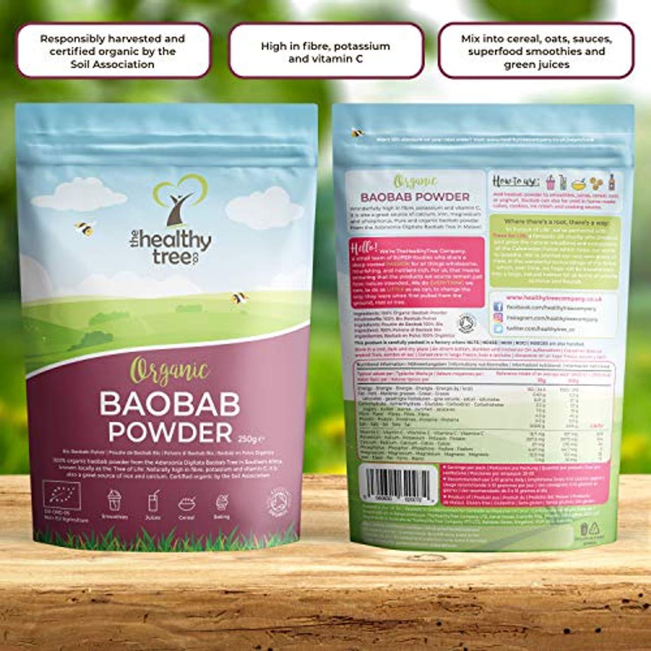 Bio Baobab Pulver von TheHealthyTree Company