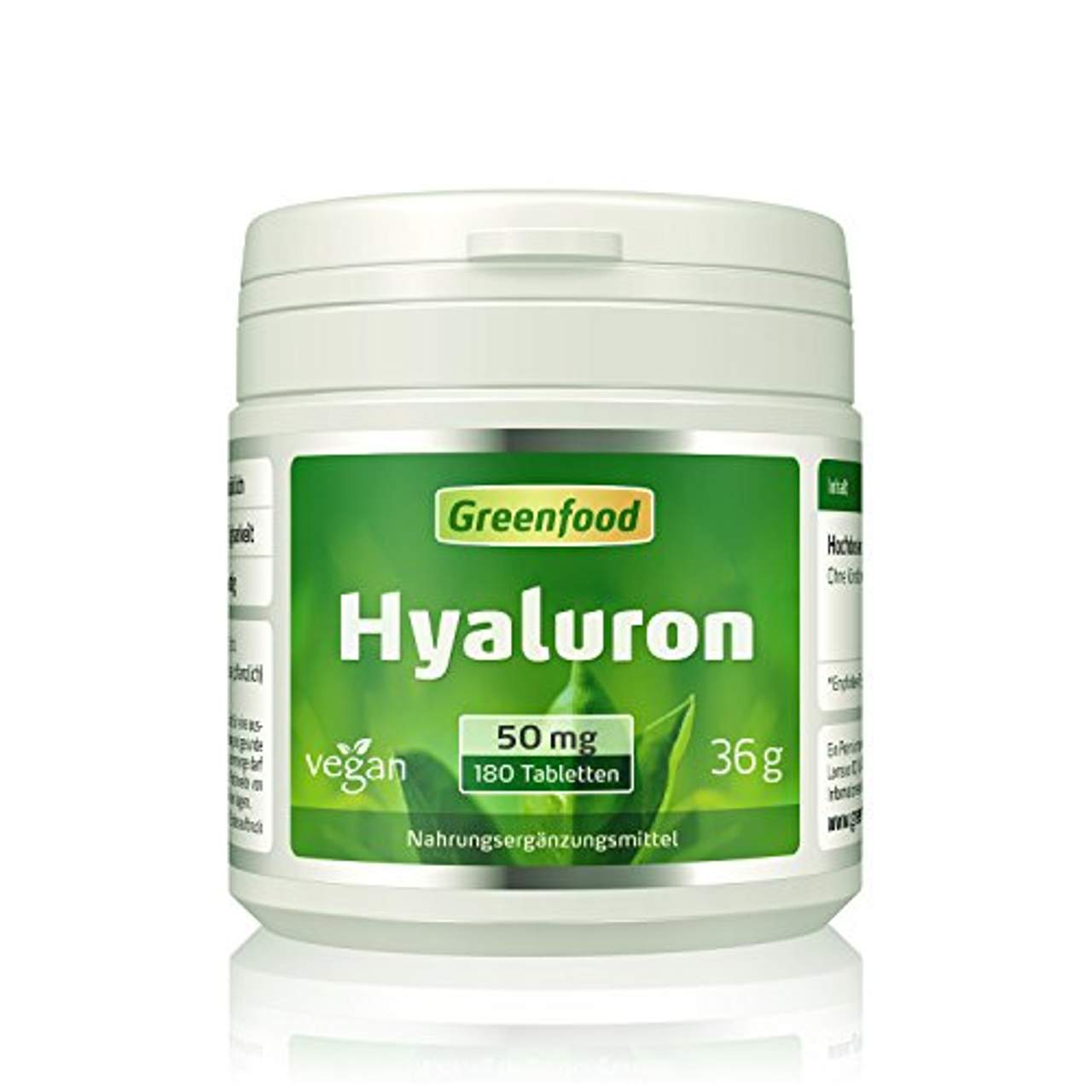 Greenfood Hyaluron 50 mg reines Hyaluron