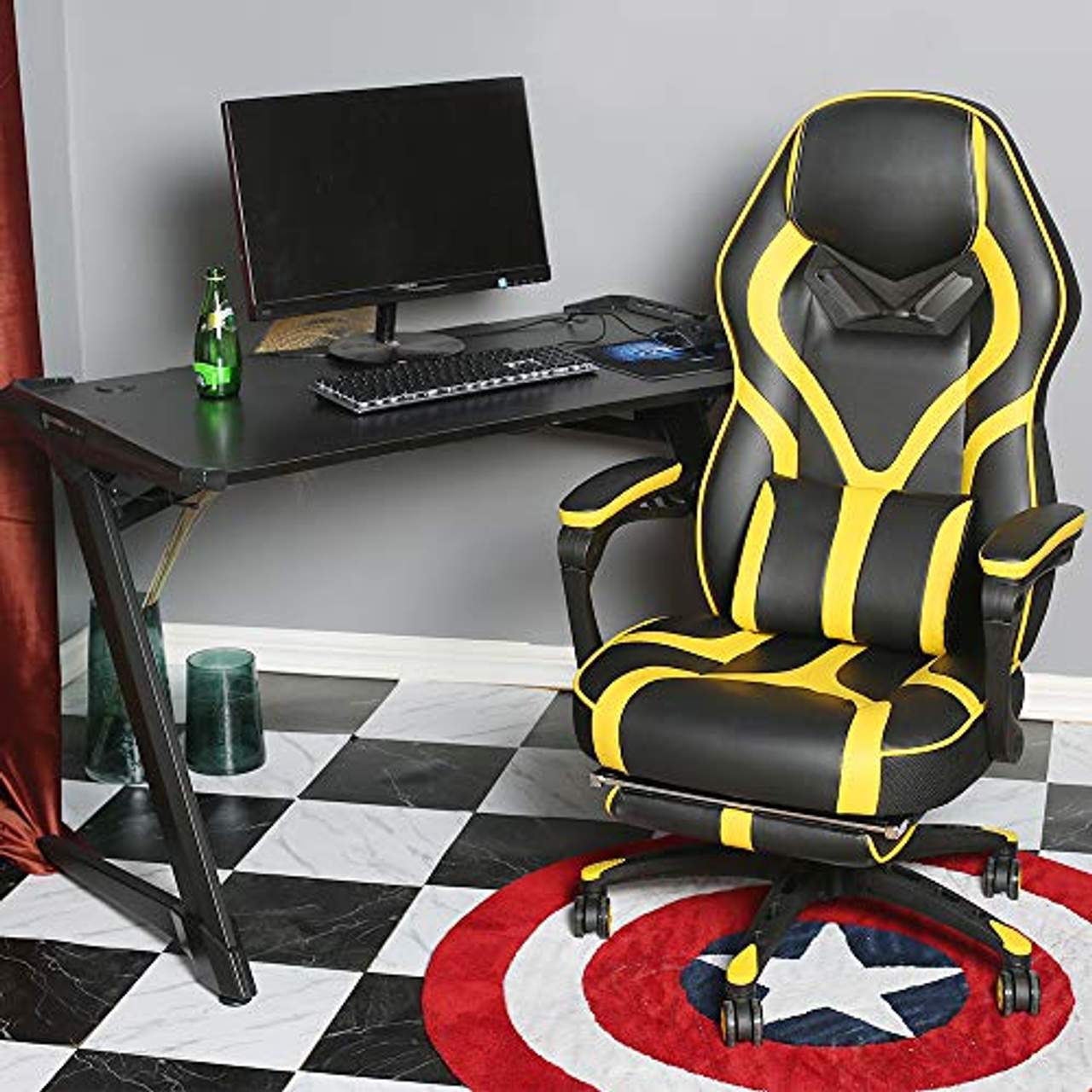 Gaming Stuhl Racing Recliner Bürostuhl- Ergonomischer höhenverstellbarer
