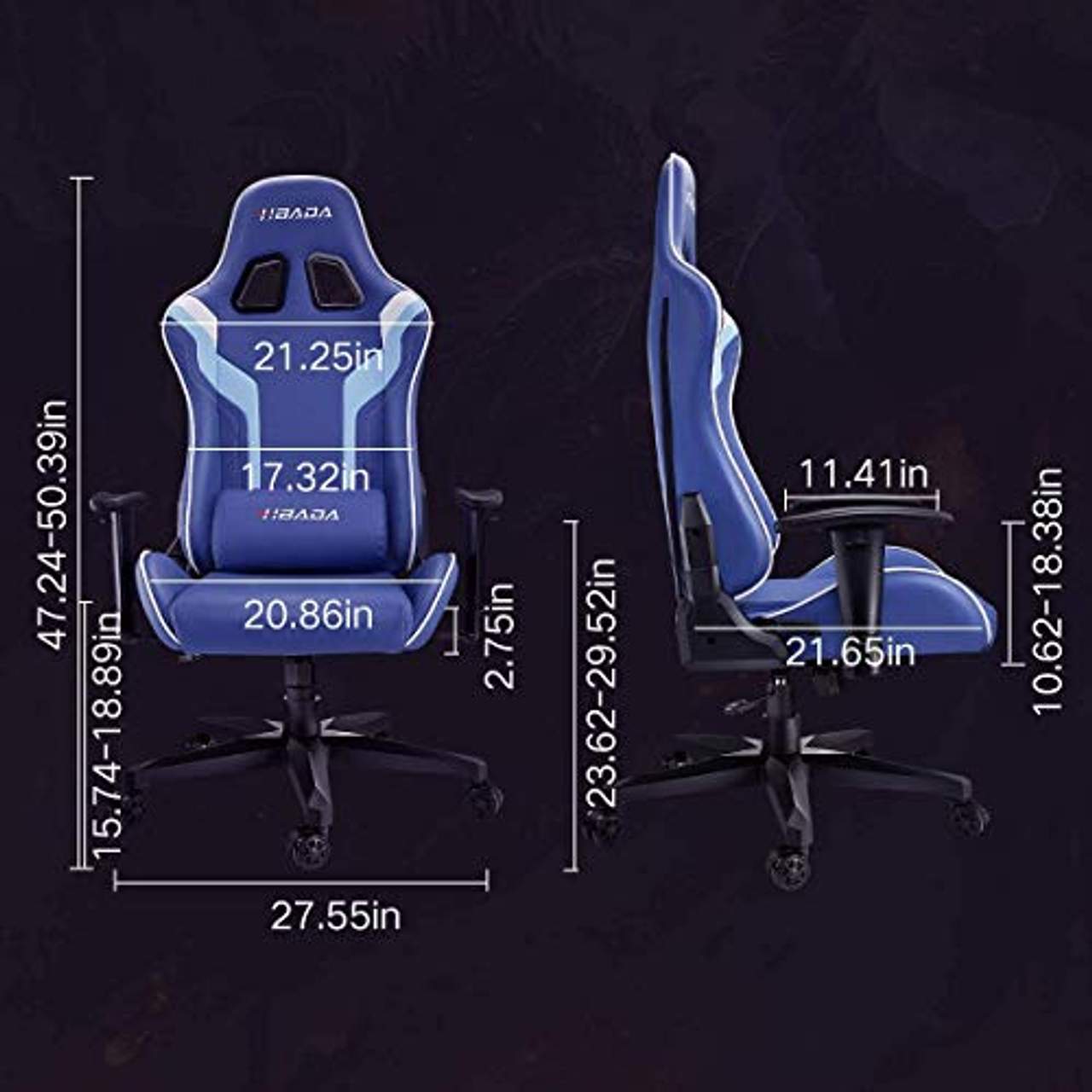 Hbada Gaming Stuhl Racing Stuhl Bürostuhl Chefsessel ergonomischer
