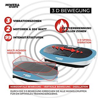Miweba Sports Fitness 3D Vibrationsplatte MV200-3 Jahre Garantie