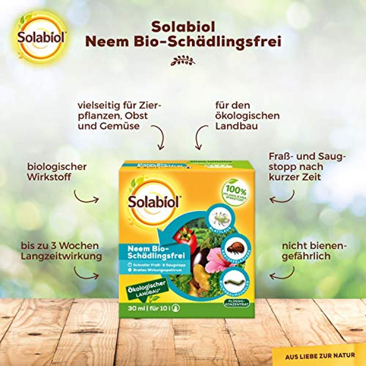 Solabiol Neem Bio-Schädlingsfrei biologische Schädlingsbekämpfung an Zierpflanzen