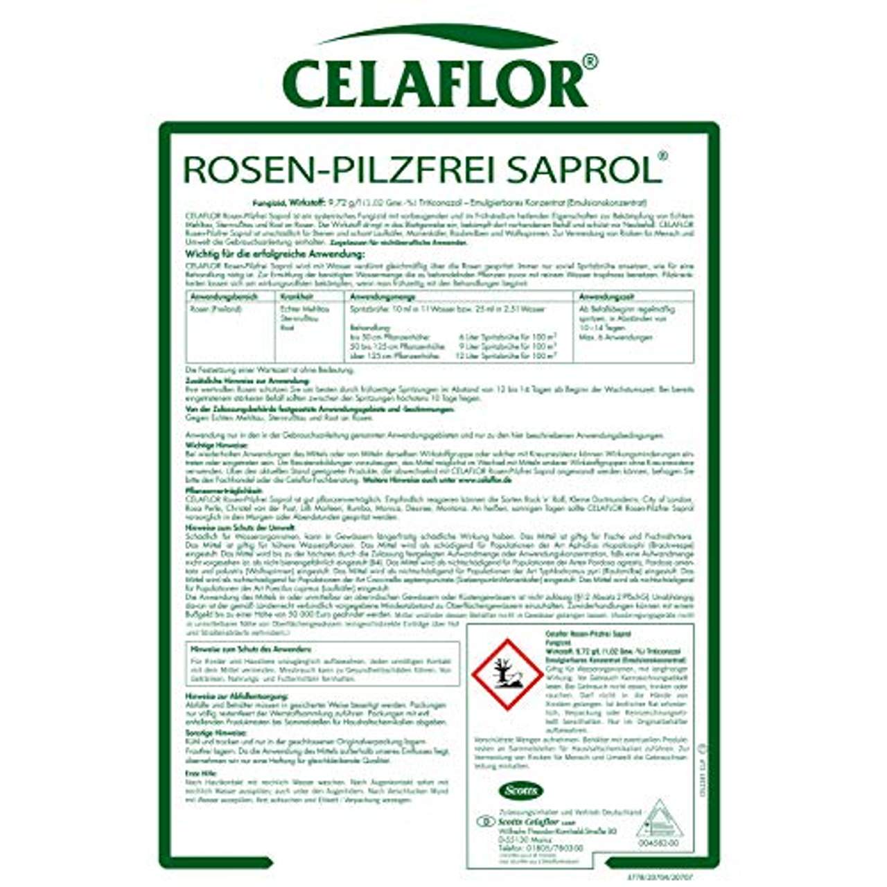 Celaflor Combi-Rosenspritzmittel Rundumschutz für Rosen 