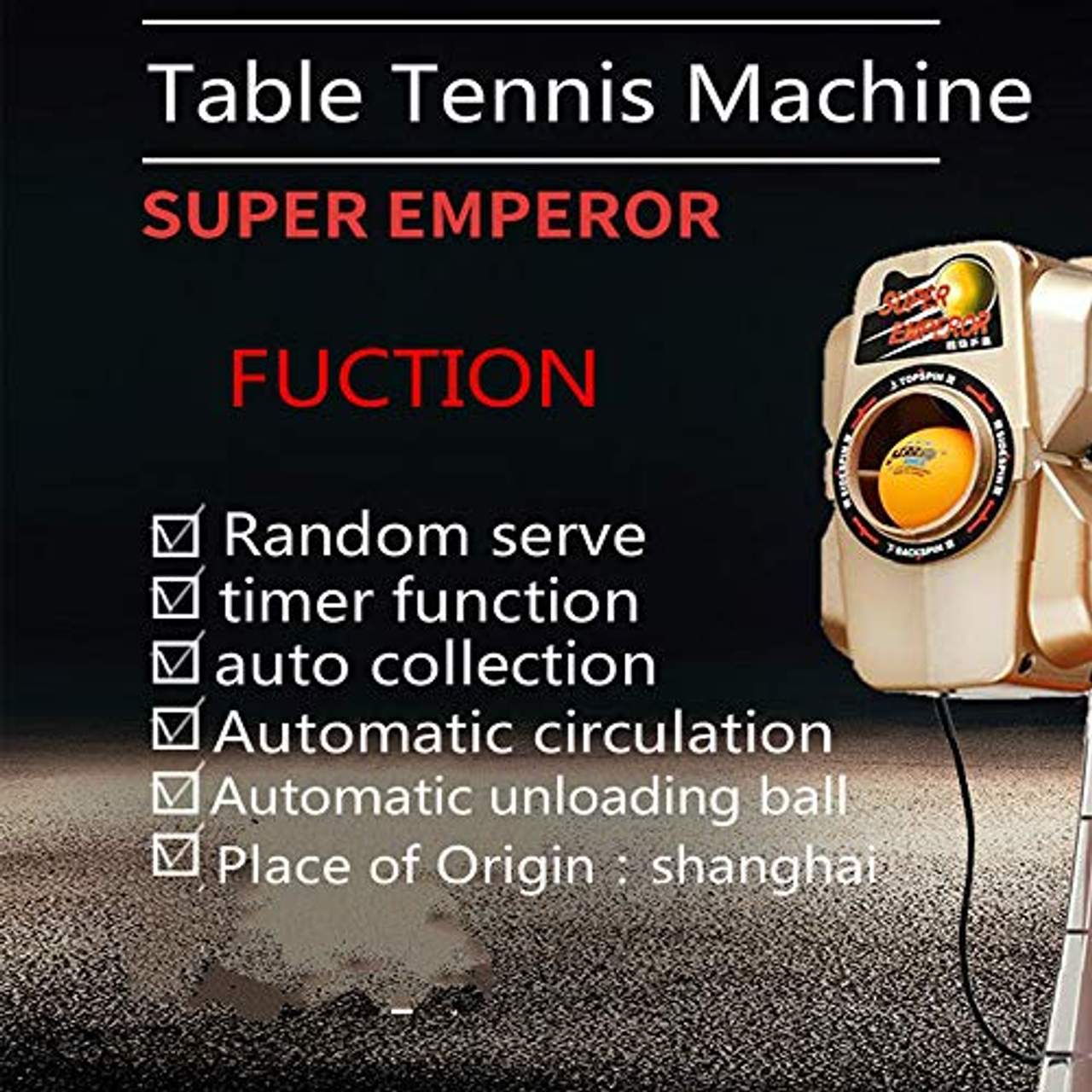 RROWER Ping-Pong-Roboter-Maschine mit mit 36 ​​verschiedenen Spin Ball  