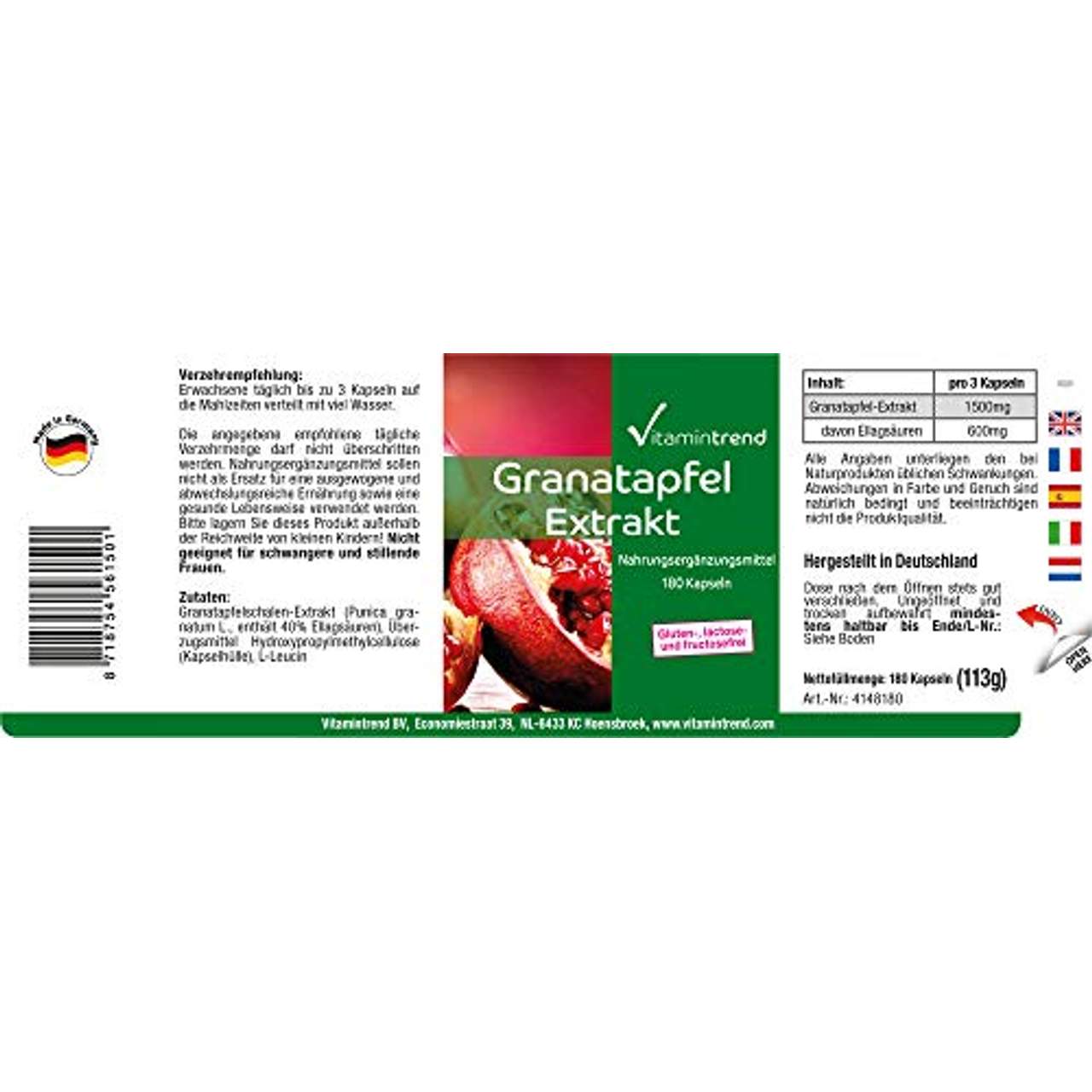 Vitamintrend Granatapfel-Extrakt 500mg