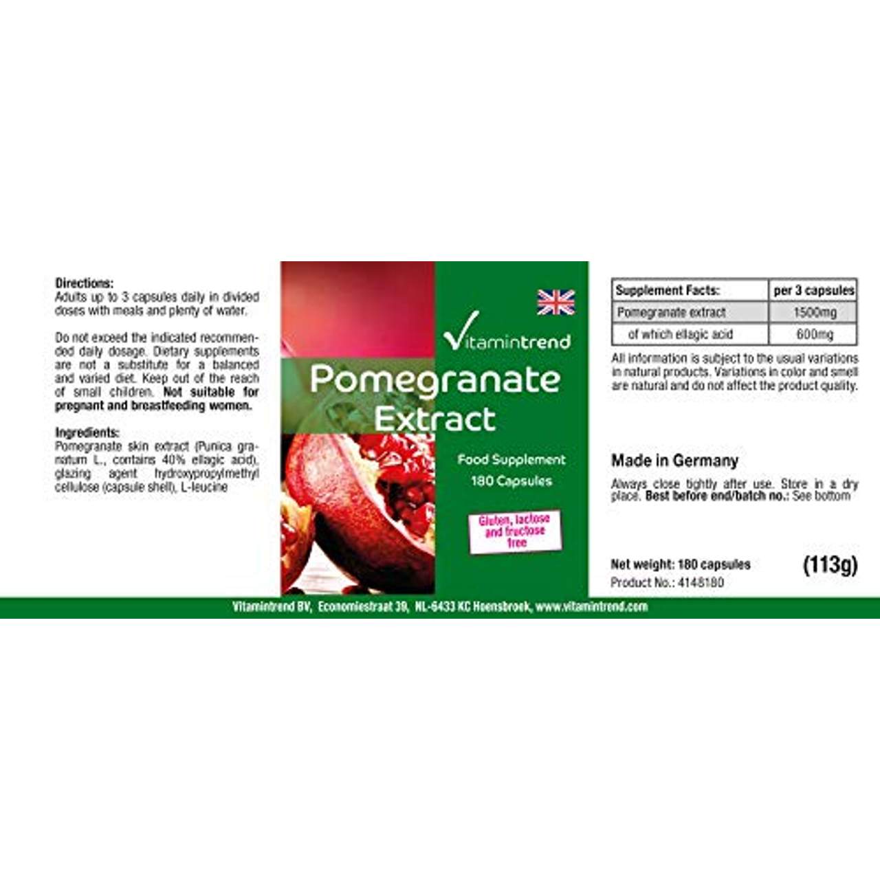 Vitamintrend Granatapfel-Extrakt 500mg