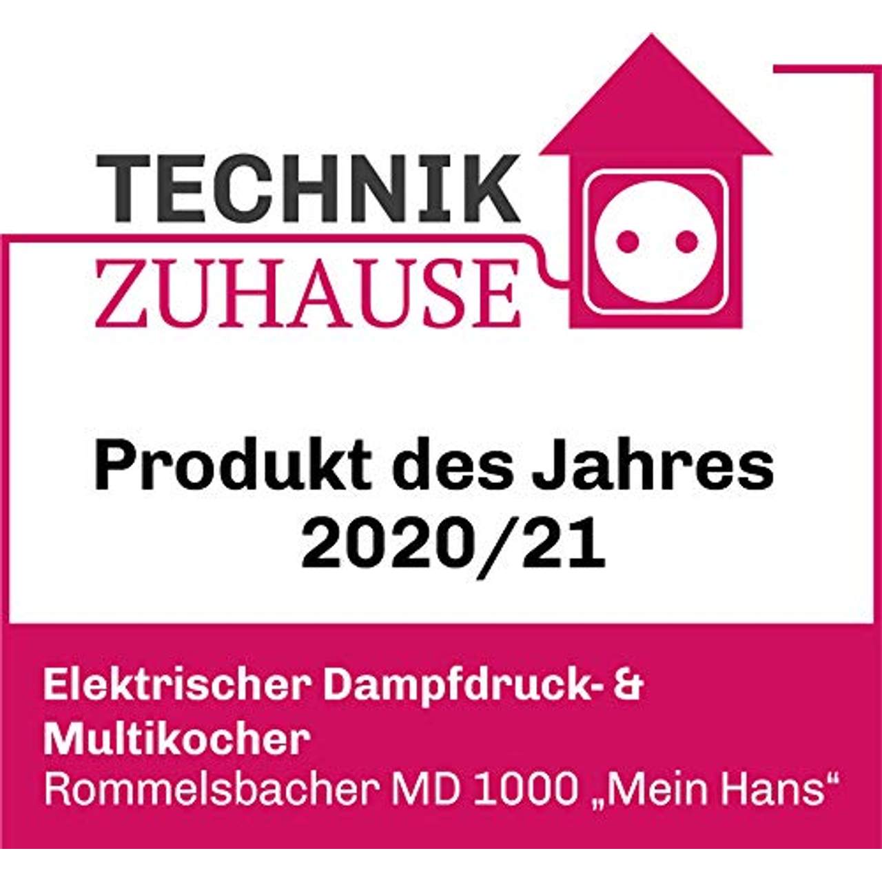 ROMMELSBACHER Elektrischer Dampfdruck- & Multikocher MD 1000 'MeinHans'