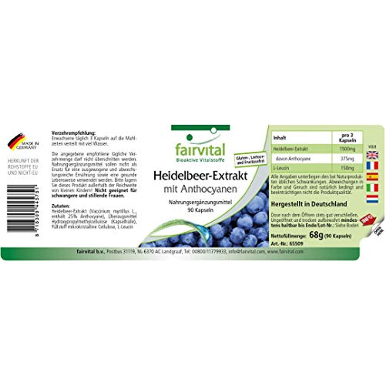 fairvital Heidelbeer-Extrakt mit Anthocyanen