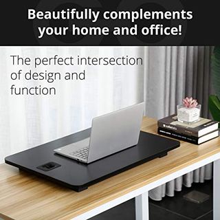 bonVIVO Sit-Stand Workstation Höhenverstellbarer Sitz-Steh-Schreibtisch Aufsatz 