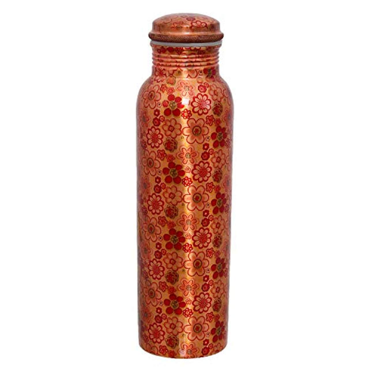 Zap Impex Travelers reines Kupferblumen-Design-Wasserflasche