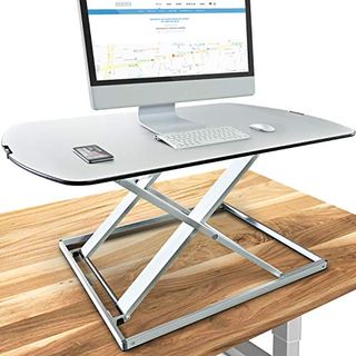 Deskfit DF50 3in1 höhenverstellbarer Schreibtisch-Aufsatz 80cm