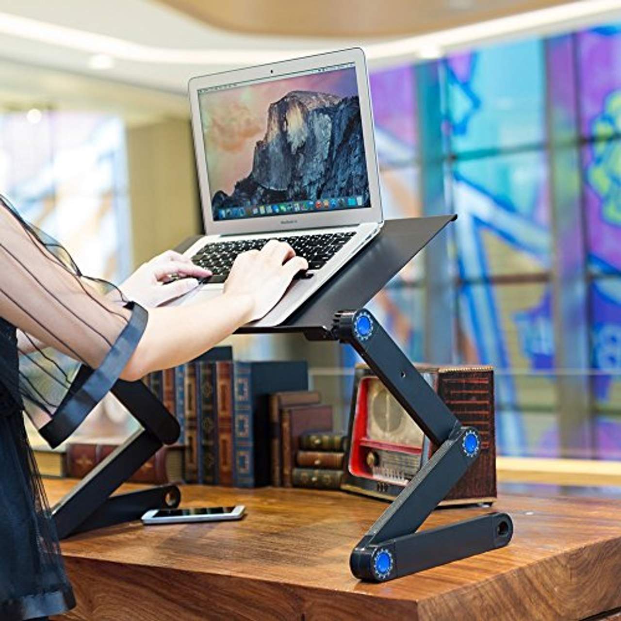 LONGKO 360° Verstellbarer Laptop Notebook Ständer ergonomischer