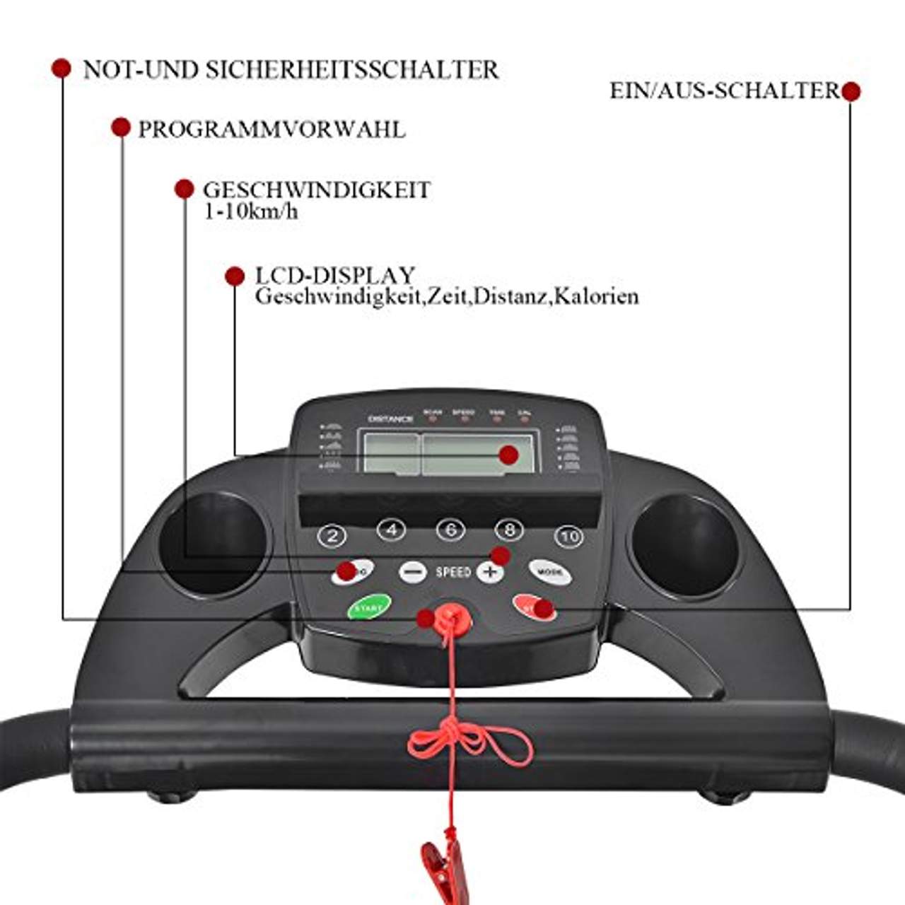Merax Laufband Elektrisches Klappbar Lauftraining Fitnessgerät