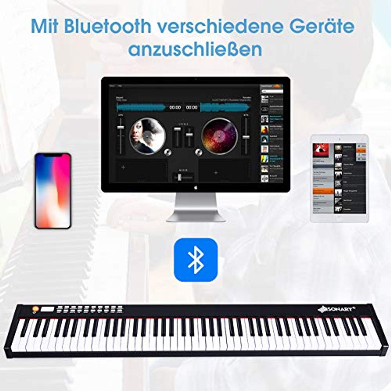 DREAMADE Midi Keyboard mit Bluetooth