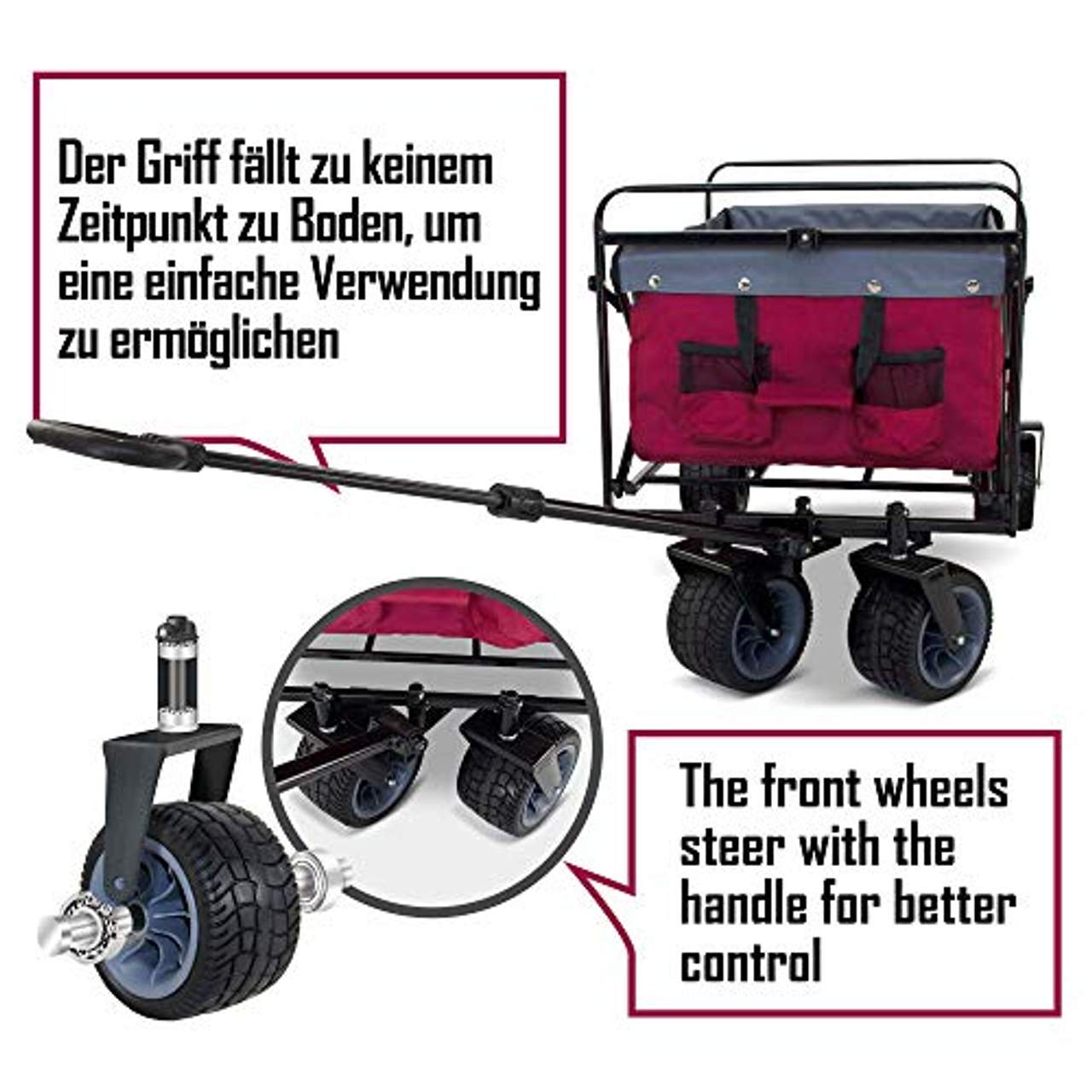 TMZ All-Terrain Faltbarer Bollerwagen