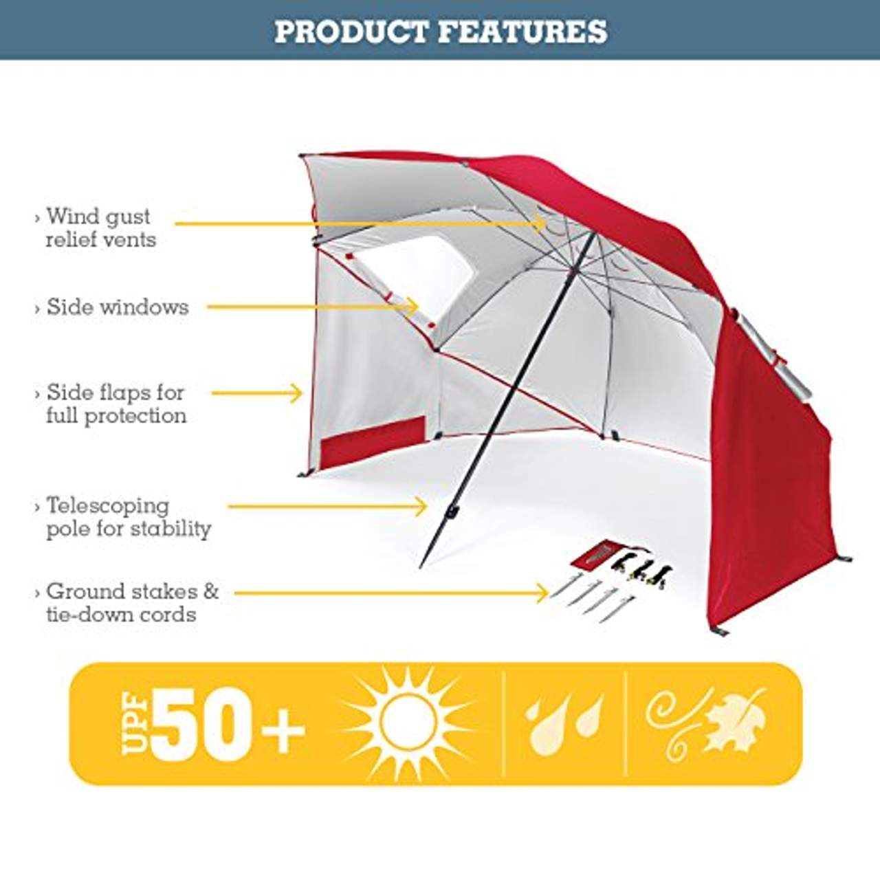 Sport-Brella Umbrella Sonnenschirm für Strand und Garten