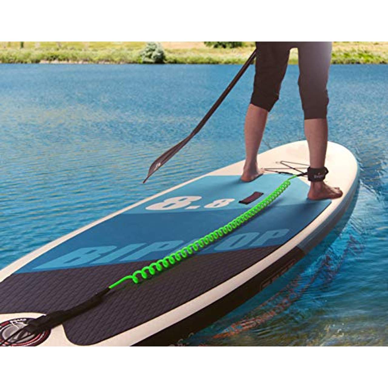 Unigear Surfboard Leash 7mm&10Ft Aufgerollte TPU Paddle Leash