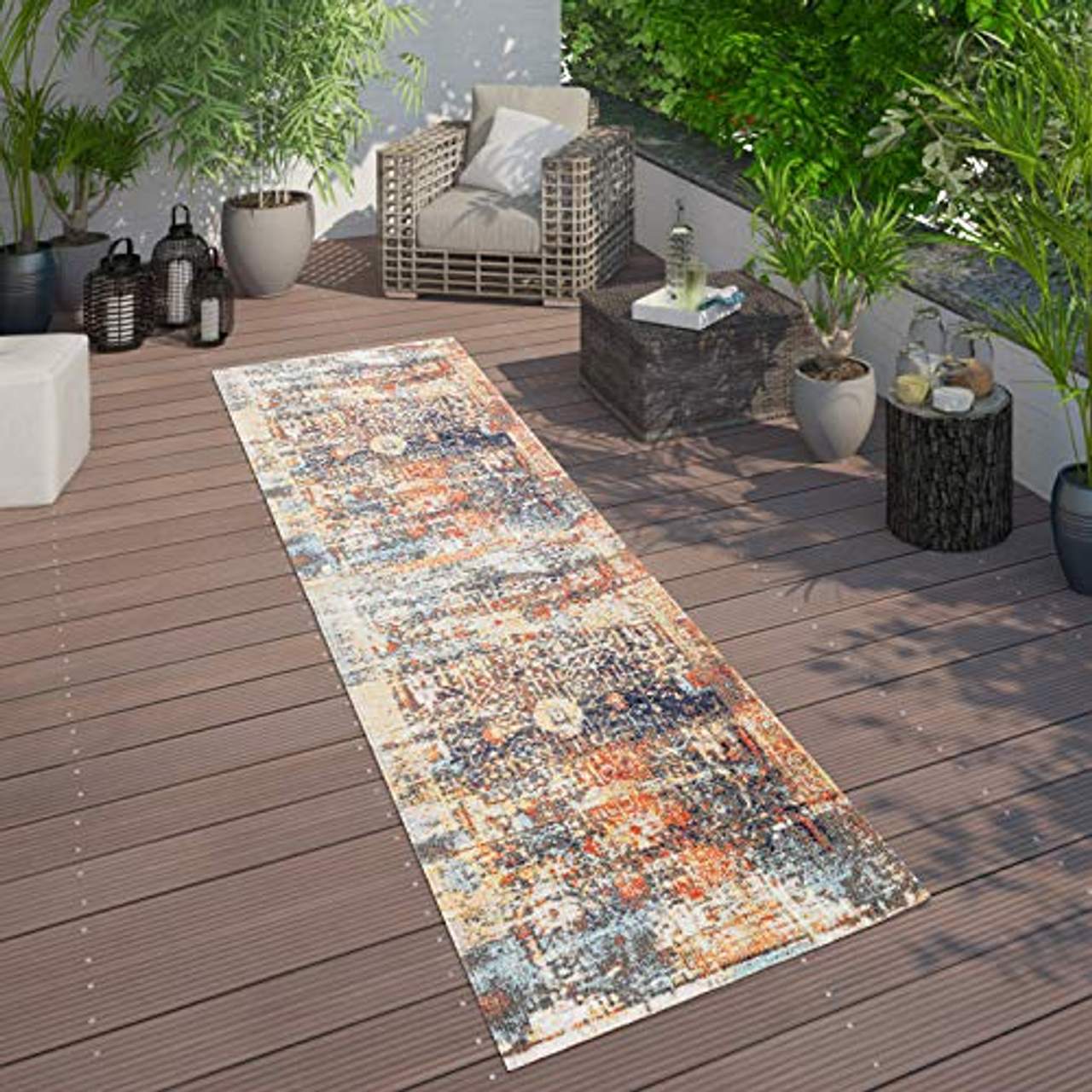 Paco Home In- & Outdoor Teppich Modern Nomaden Design Terrassen Teppich