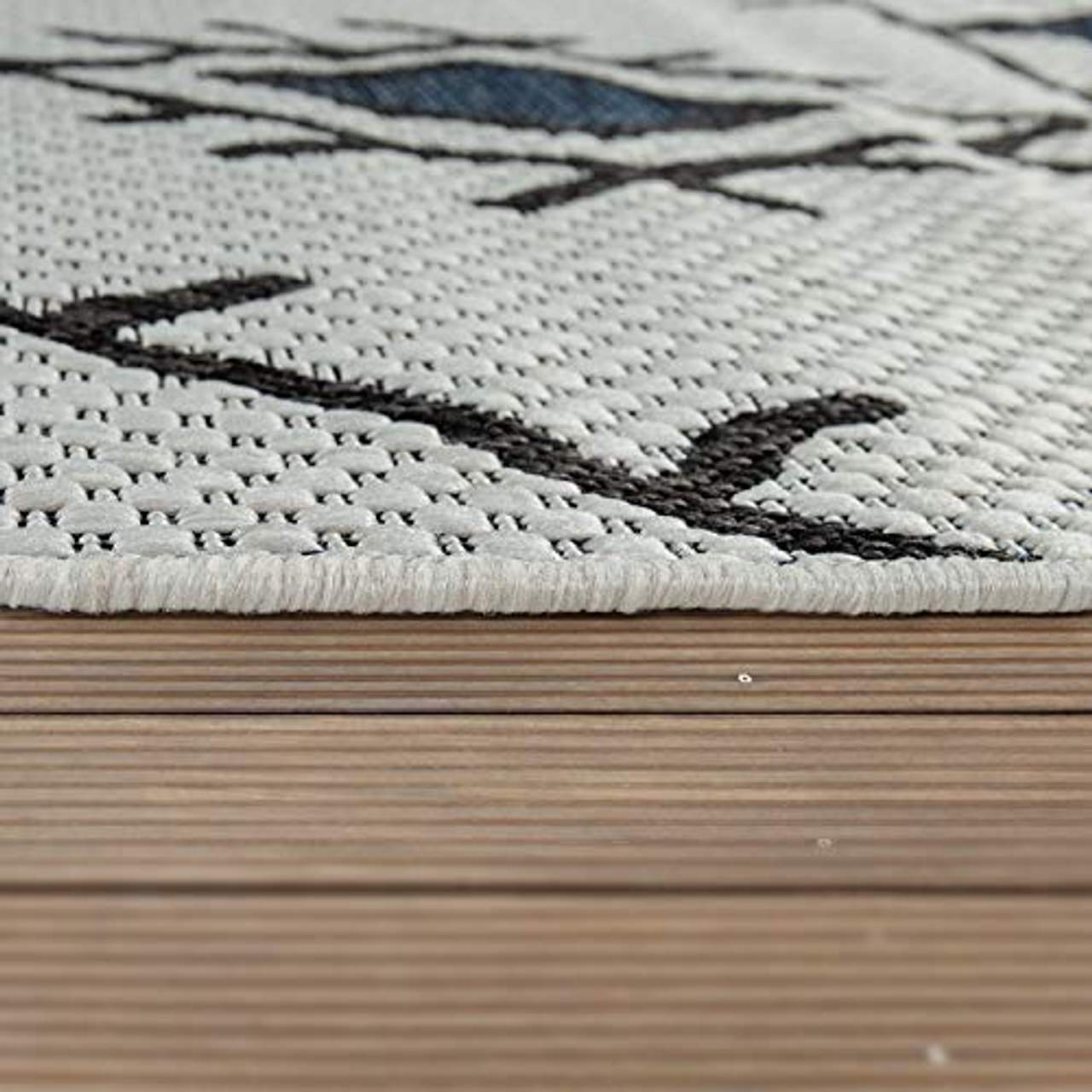 Paco Home In- & Outdoor Teppich Flachgewebe Geometrisch Abstrakt Rauten