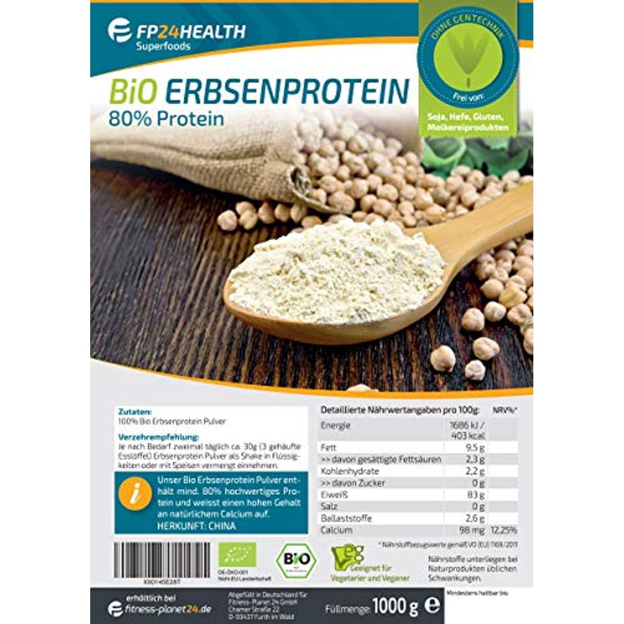 FP24 HEALTH Bio Erbsenprotein 1kg
