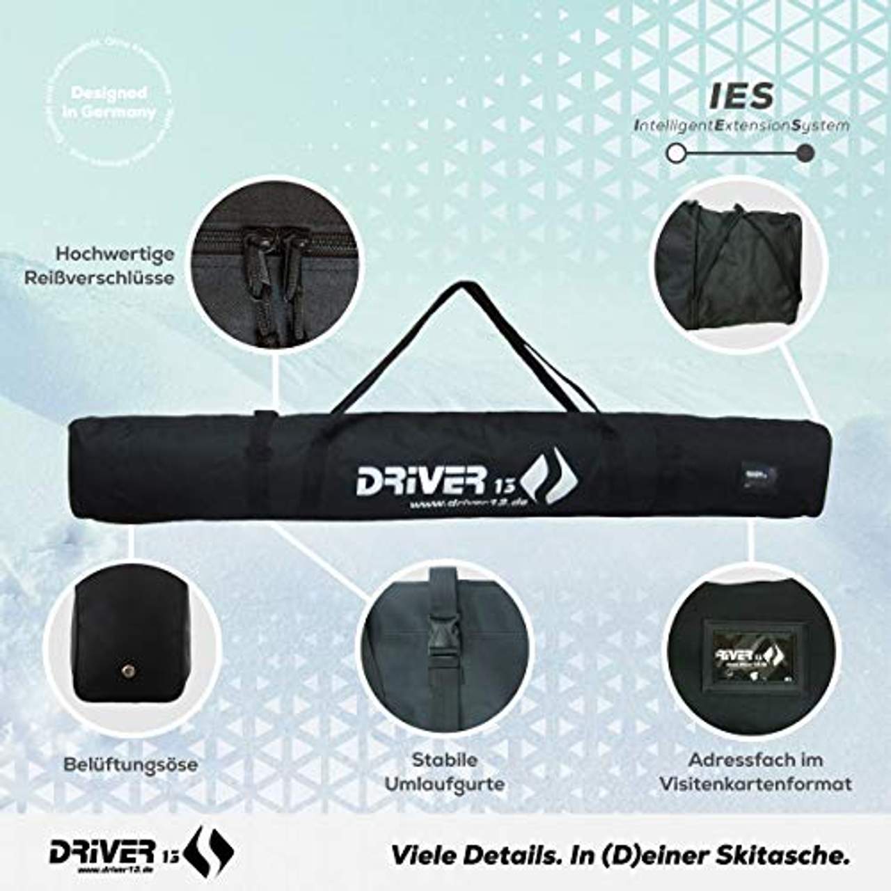 Driver13 Langlaufskitasche 195-215 cm schwarz AR-10109