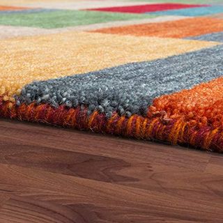 Paco Home Teppich Handgewebt Gabbeh Hochwertig 100% Wolle Meliert